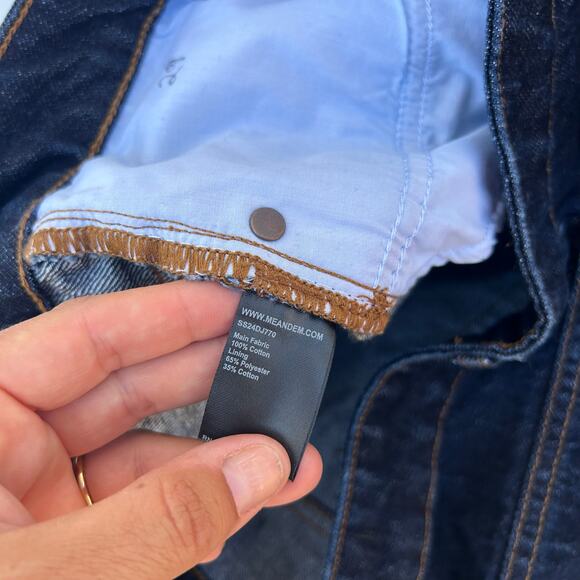 ME+EM Denim Bermuda Long Jean Shorts Jorts Dark Wash Size 29 Me And Em - Picture 7 of 8